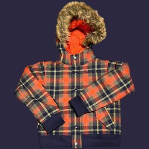 Toddler Burton Faux Fur Hooded DriRide Ski Jacket Size XS